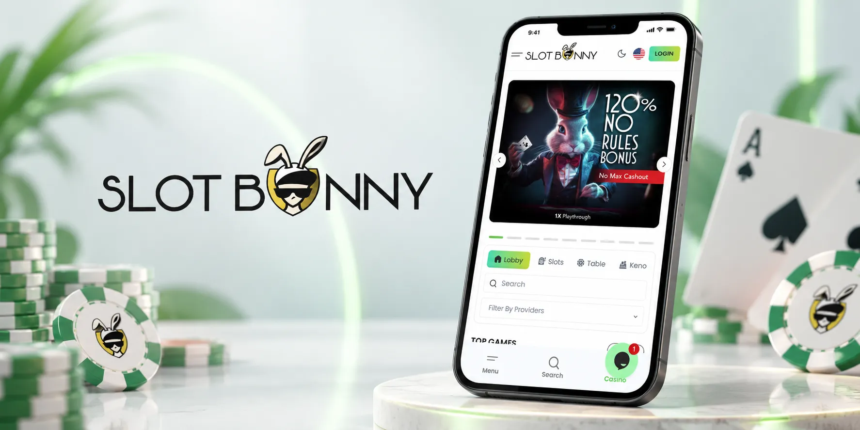 SlotBunny Casino App Screenshot
